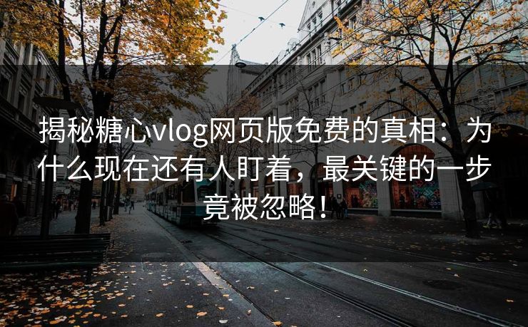 揭秘糖心vlog网页版免费的真相：为什么现在还有人盯着，最关键的一步竟被忽略！