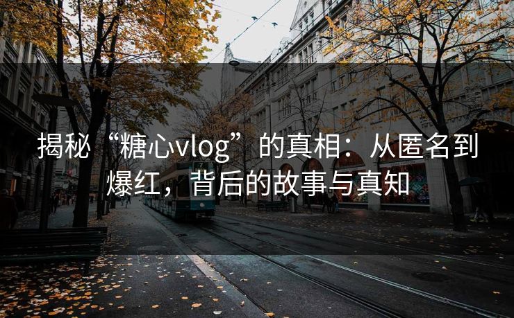 揭秘“糖心vlog”的真相：从匿名到爆红，背后的故事与真知