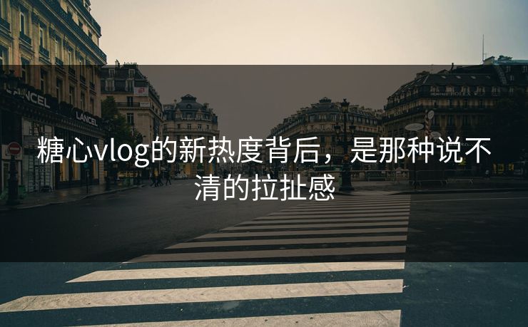糖心vlog的新热度背后，是那种说不清的拉扯感