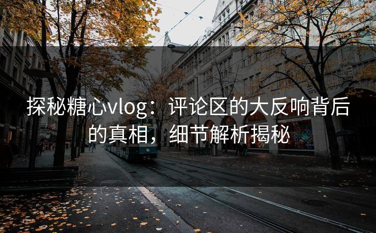 探秘糖心vlog:评论区的大反响背后的真相,细节解析揭秘 探秘糖心vlog:评论区的大反响背后的真相,细节解析揭秘