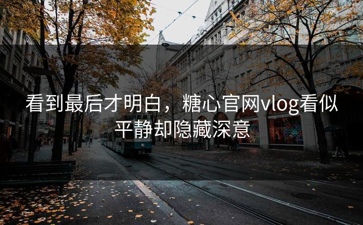 看到最后才明白,糖心官网vlog看似平静却隐藏深意 看到最后才明白,糖心官网vlog看似平静却隐藏深意