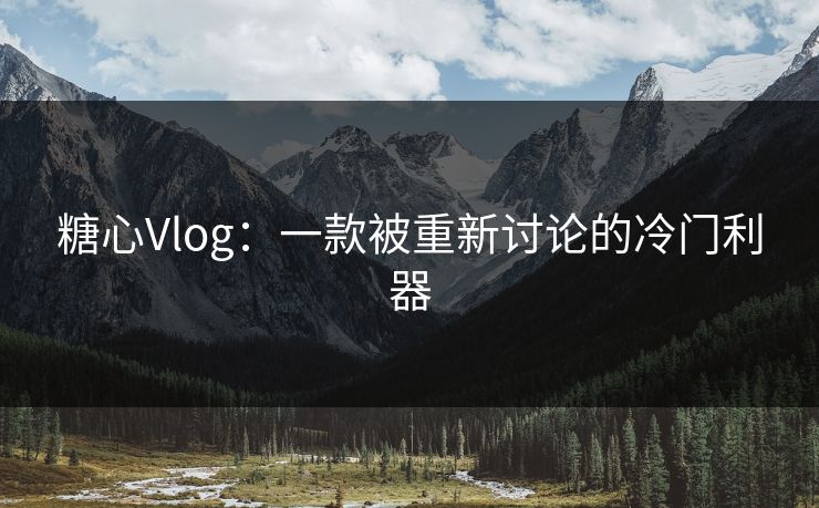 糖心Vlog：一款被重新讨论的冷门利器
