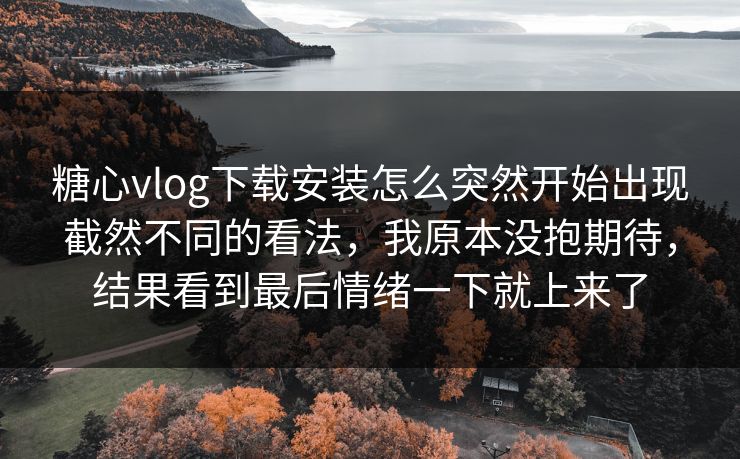 糖心vlog下载安装怎么突然开始出现截然不同的看法,我原本没抱期待,结果看到最后情绪一下就上来了 糖心vlog下载安装怎么突然开始出现截然不同的看法,我原本没抱期待,结果看到最后情绪一下就上来了